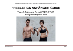 "Freeletics Anfänger Guide" jetzt kostenlos runterladen