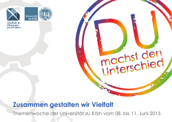 Du machst den Unterschied! Zusammen gestalten wir Vielfalt.