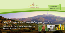 Gipfeltreffen Kaiserstühler Jungweine 2015