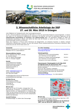 Wissenschaftl. Arbeitstage 2015 Erlangen_Programmank?ung