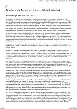 Gutachten und Prognosen angezweifelt und widerlegt