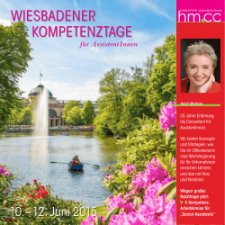 Wiesbadener Kompetenztage 10.- 12. Juni. 2015