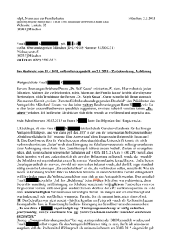 ralph, Mann aus der Familie kutza München, 2.5.2015 Wohnsitz