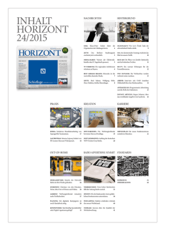 INHALT HORIZONT 24/2015