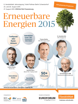 Erneuerbare Energien 2015 - Bundesverband Erneuerbare