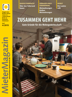 ZUSAMMEN GEHT MEHR - Berliner Mieterverein eV