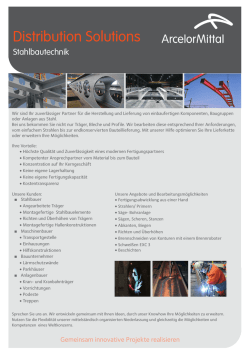 Stahlbautechnik - Distribution Solutions