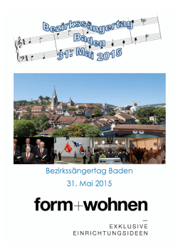 Festführer - Bezirkssängertag Baden