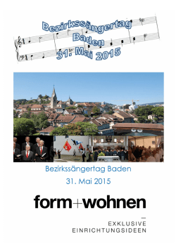 Festf&uuml;hrer - Bezirkss&auml;ngertag Baden