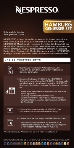 HAMBURG - Nespresso
