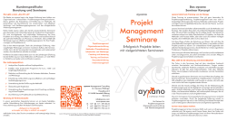 Flyer PM Seminare - ayxano Consulting GmbH