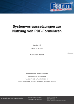 Systemvorraussetzungen zur Nutzung von PDF