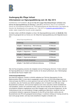 Informationen zur Eignungsabkl&auml;rung - BFH: Gesundheit