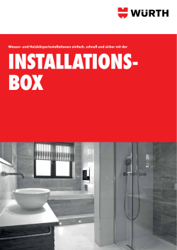 INSTALLATIONSBOX 1 Wasser- und