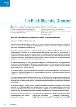 Ein Blick &uuml;ber die Grenzen