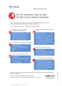 Ihre Urlaubs-Checkliste