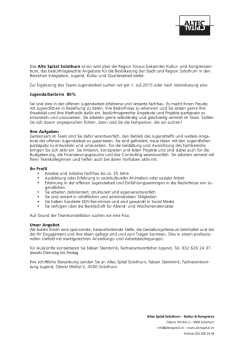 Jugendarbeiter/in Altes Spital Solothurn