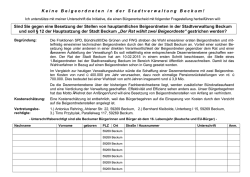 Unterschriftenliste Keine Beigeordnete