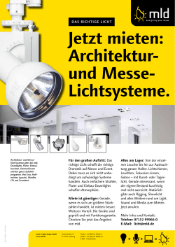 Jetzt mieten - Music & Light Design GmbH