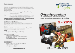 Ausschreibung O-kurs NE 2015-2