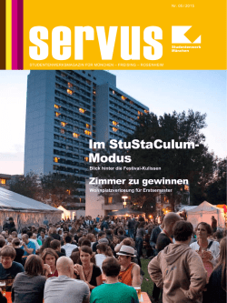 Im StuStaCulum- Modus - Studentenwerk M&uuml;nchen