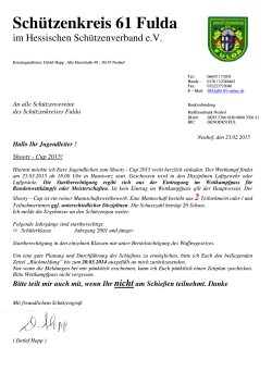 Einladung  - Sch&uuml;tzenkreis 61 Fulda
