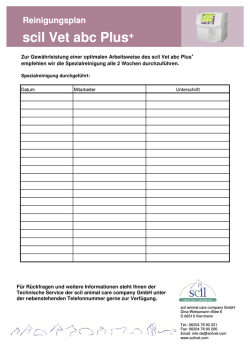 Reinigungsplan: scil Vet abc Plus+_Reinigungsplan