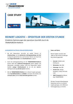 Jetzt Case Study von Reinert Logistik lesen