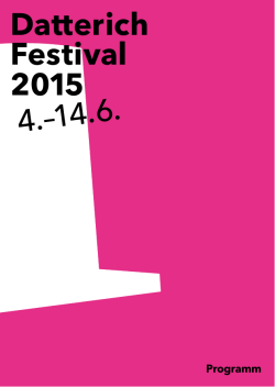 Programmheft - Datterich Festival 2015