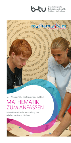 Flyer Mathematikum - WWW-Docs for B