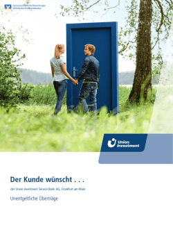 Der Kunde w&uuml;nscht... - unentgeltliche &Uuml;bertr&auml;ge