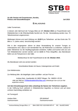 Einladung und Programm zur Frauenfreizeit 2015