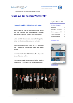 Newsletter - Deutsche Edelstahlwerke KarriereWERKSTATT GmbH
