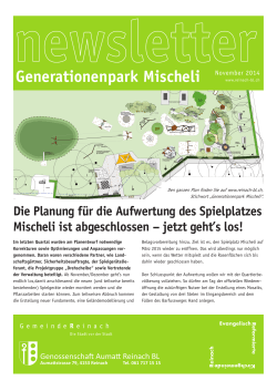 Newsletter 4 Generationenpark Mischeli