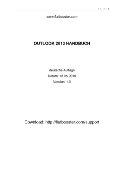 OUTLOOK 2013 HANDBUCH Download: http://flatbooster.com/support