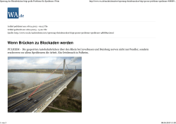 Sperrung der Rheinbrücken birgt große Probleme