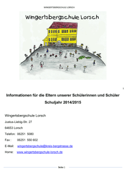 Informationen f&uuml;r die Eltern unserer Sch&uuml;lerinnen und Sch&uuml;ler