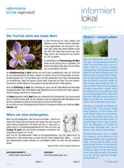 informiert lokal - Reformierte Kirche Regensdorf