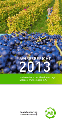 Jahresbericht - Maschinenring Baden