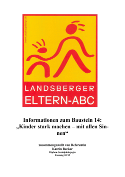 Informationen zum Baustein 14 - Landsberger Eltern-ABC