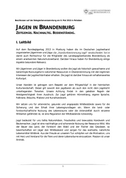 JAGEN IN BRANDENBURG - Deutscher Jagdverband