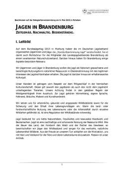 JAGEN IN BRANDENBURG - Deutscher Jagdverband