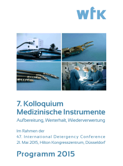 Programm 2015 7. Kolloquium Medizinische Instrumente