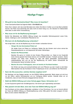 H&auml;ufige Fragen - Edeka Stiftung