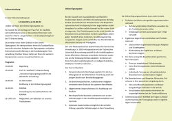 Infoveranstaltung In einer Infoveranstaltung am 12. Mai