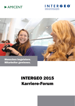 INTERGEO 2015 Karriere