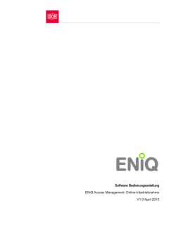 Montage/Betriebsanleitung ENiQ Online-Inbetriebnahme