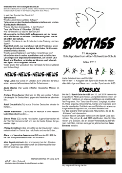 SportASS Nr. 11 (März 2015) - Albert-Schweitzer