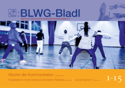BLWG-Bladl, Ausgabe 1 / 2015