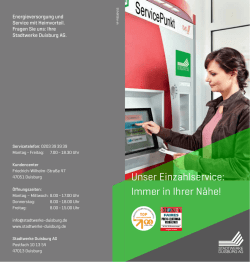 Unser Einzahlservice: Immer in Ihrer N&auml;he!